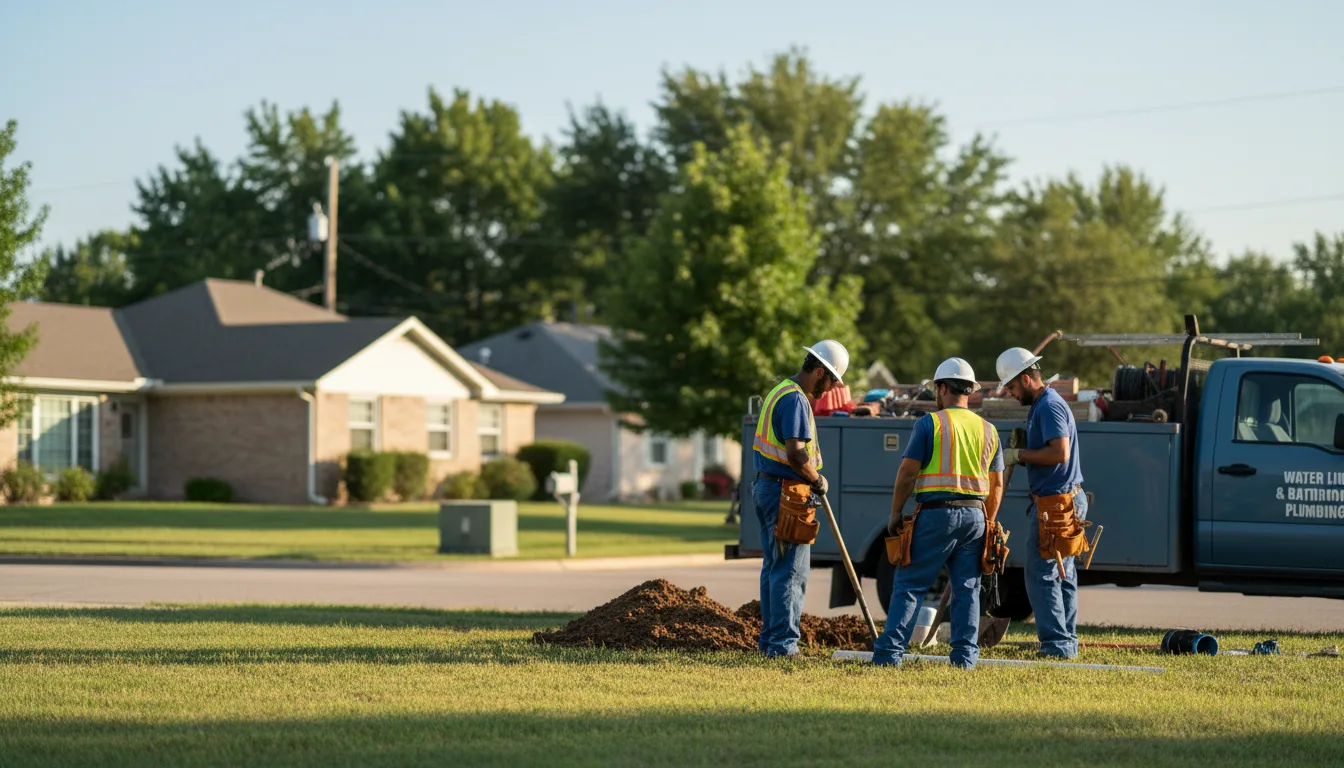 Residential water line and bathroom plumbing service in Hardin, MT